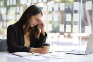 Stressed employee facing employer retaliation.